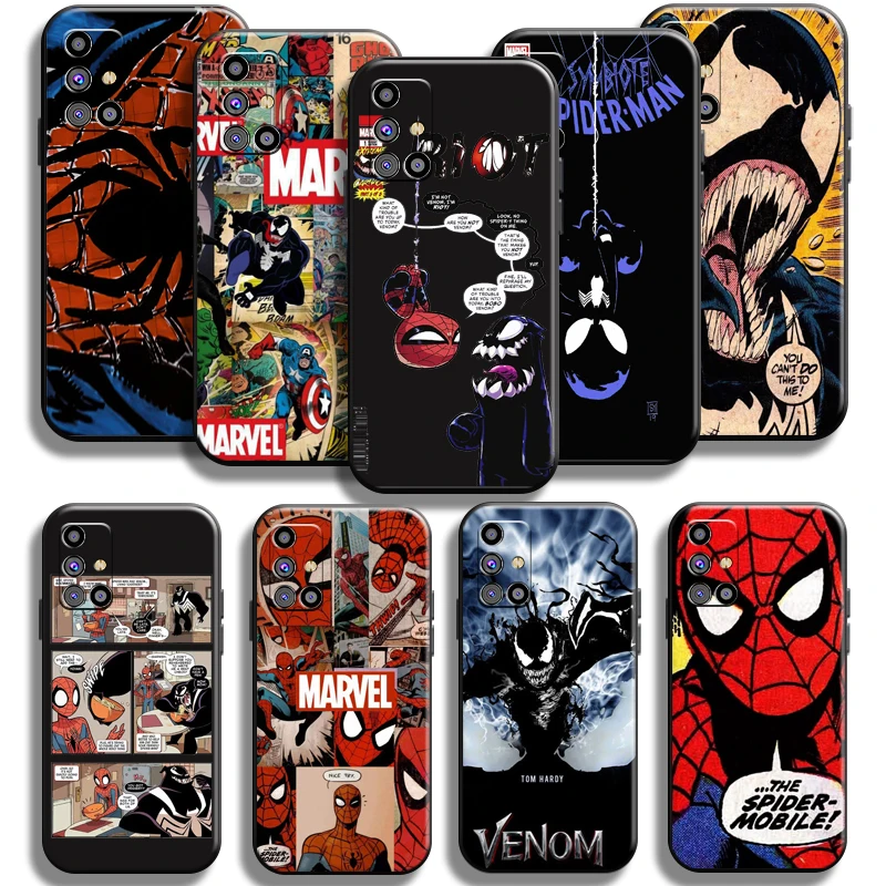 

Comics Spiderman Venom For Samsung Galaxy M31 M31S Phone Case Back Soft Carcasa Full Protection Cover Black Shell Cases