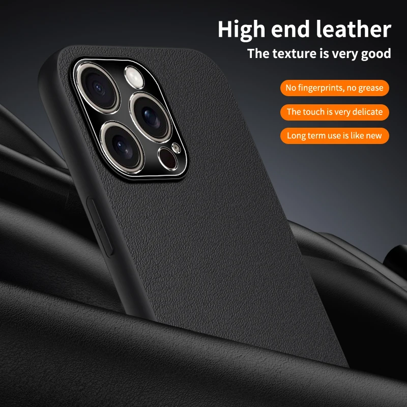 Кожаный чехол для телефона приятный кожи iPhone 16 15 14 13 12 11 Pro XS Max XR X SE 8 7 Plus