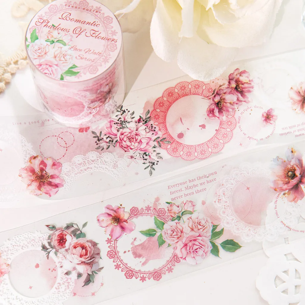 Journamm 40 Мм X 2 М Цветочный Декор ПЭТ Материал DIY Скрапбукинг Коллаж Офисные