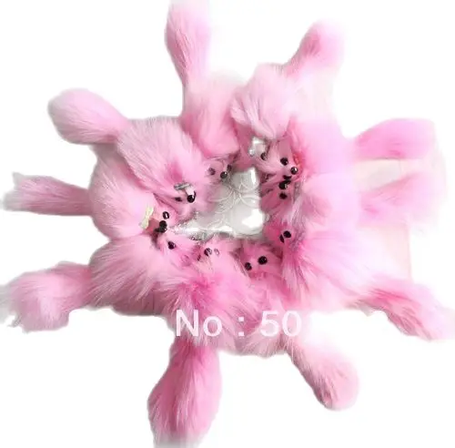 Бесплатная доставка маленький брелок Лисичка из натурального Лисьего меха