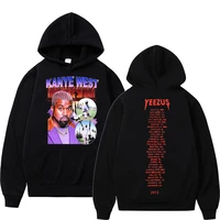 kanye west yeezus double sided graphic print hoodies spring autumn unisex cotton hoodie men women hip hop sweatshirt with hood