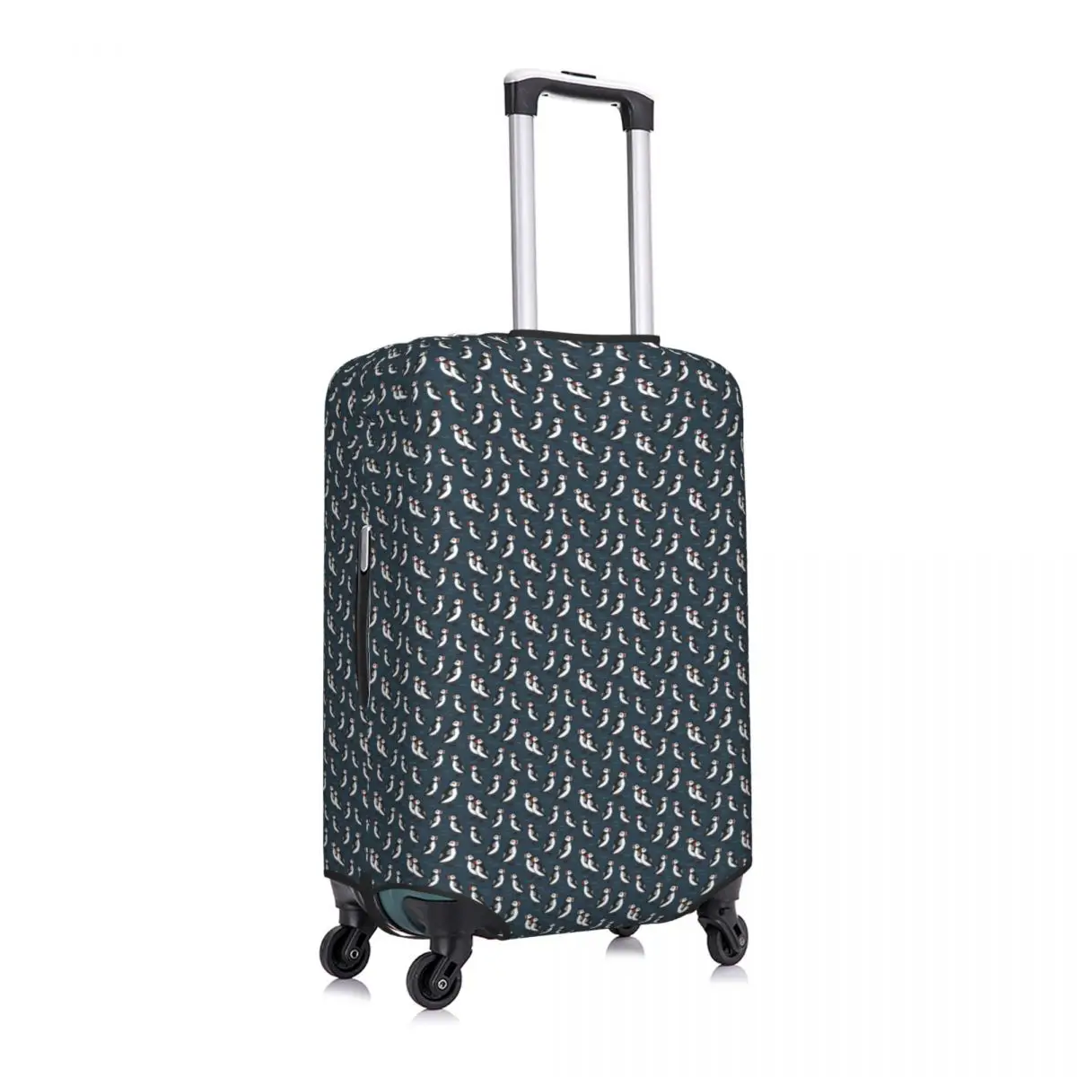 

Puffin Pattern Luggage Cover Spandex Suitcase Protector Fits 19-21 Inch