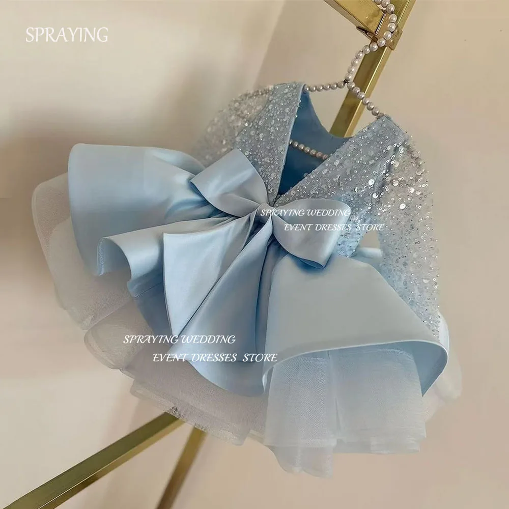 ВЕСИРОВОЕ платье с круглым вырезом и длинными рукавами на день рождения