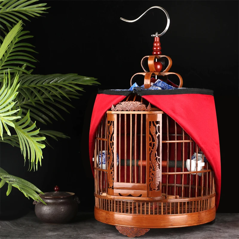 

Thrush Bird Cage Bamboo Boutique Full Set of Accessories Ocean Bird Cage Complete Collection Large Handmade