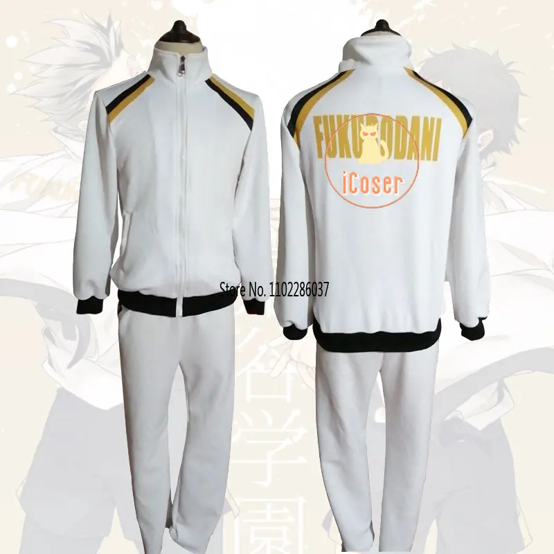 

Haikyuu! Костюм школьной Академии фукуродани, костюм для косплея каутару бокуто, куртка + брюки, Униформа, спортивная одежда, Акаси, кейдзи, воле...