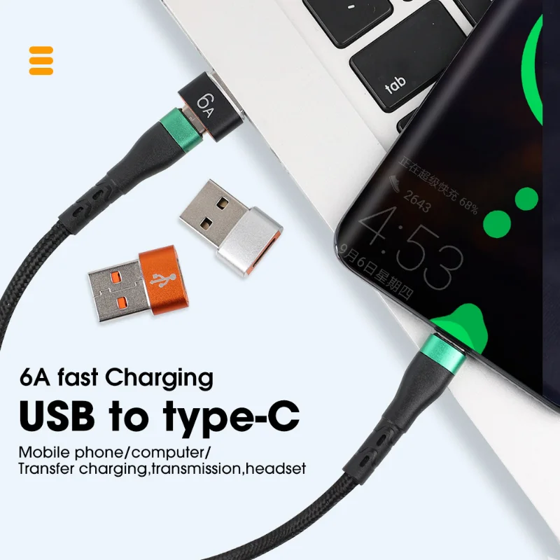 1/3PCS 6A Type C To USB 3.0 OTG Adapter USB C Female To USB Male Data Converter For Samsung Xiaomi MacBook Pro USBC Connector