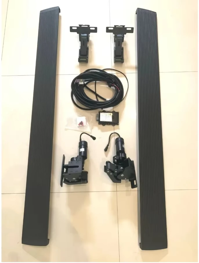 Фото Автоматические выдвижные электрические боковые подножки для Jeep Wrangler JK JL 4-дверный, из алюминиевого сплава, с электроприводом, приветственные подножки. №5