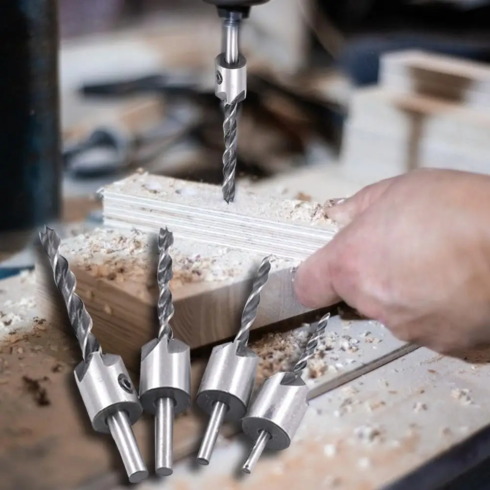 

4/7pcs High Speed Steel Countersunk Drill Bit Chamfer Tapper Tools Rotary Tools for Woodworking Playing Plastic Wood Soft Metal