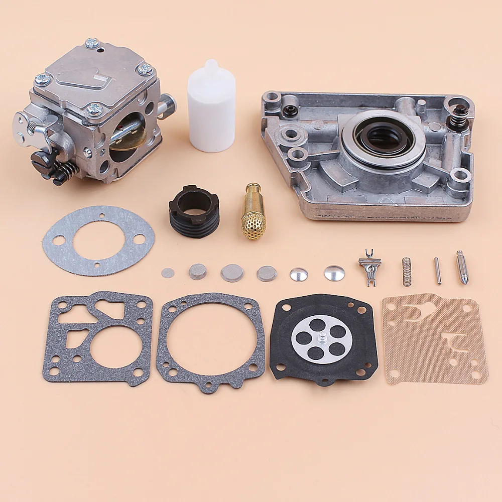 Carburetor Carb Oil Pump Worm Gear Kit Diaphragm For Husqvarna 61 266 268 272 272XP Husky Chainsaw Tillotson HS254B RK-23HS |