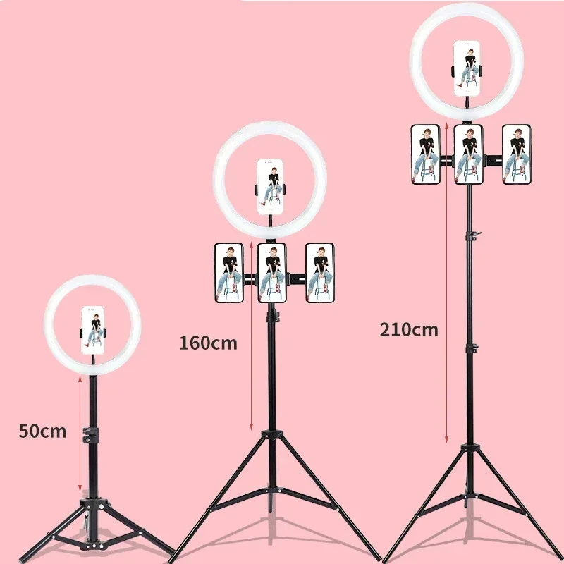 Кольцо для селфи с регулируемой яркостью лампа со штативом телефона подходит