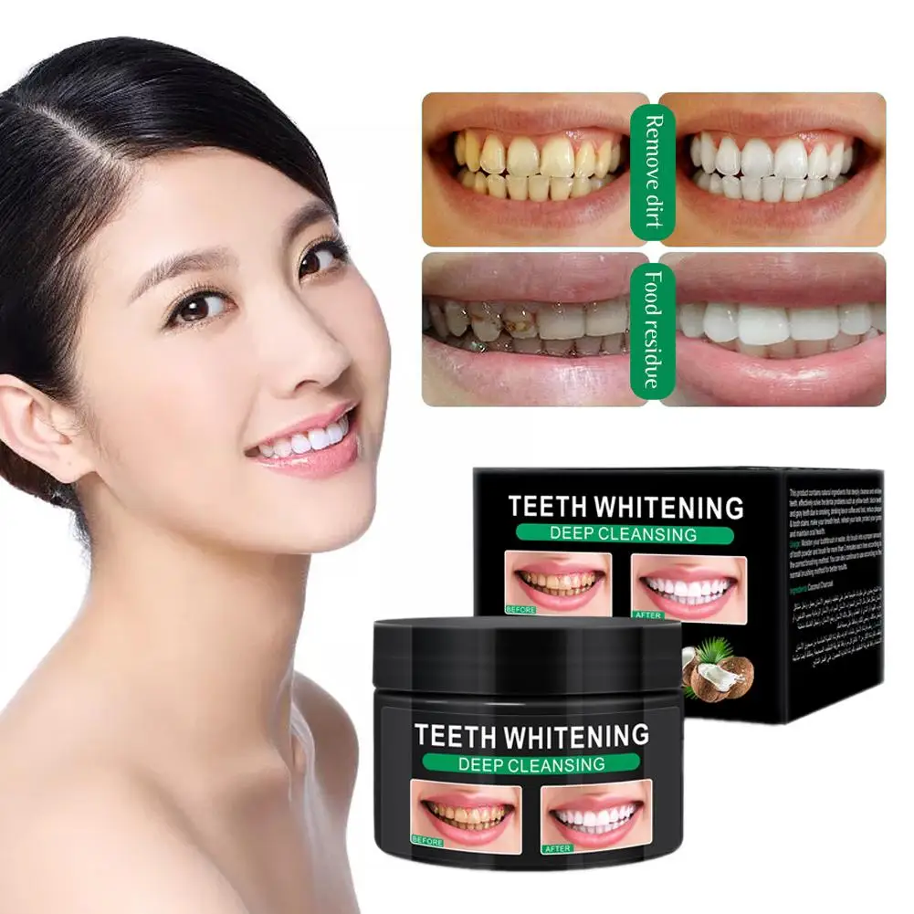 

Teeth Whitening Powder Smoke Coffee Tea Stain Remover Oral Charcoal Hygiene Care Bamboo Dental Toothpaste Natural Activated S3U4
