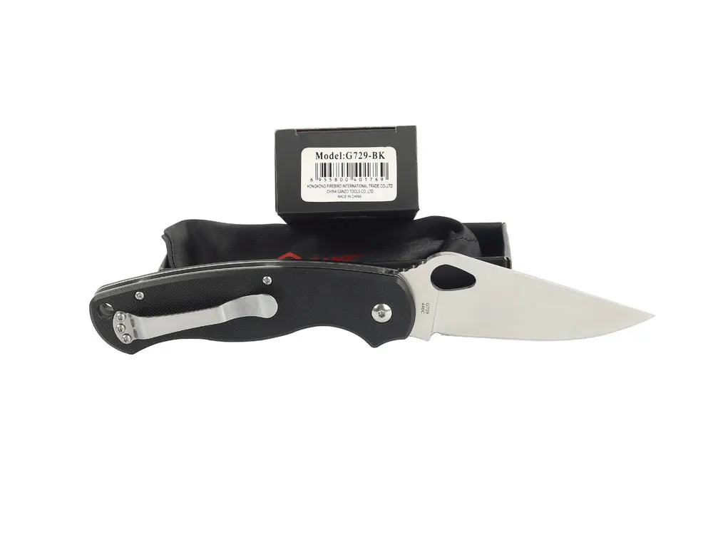 Фото Складной нож Ganzo G729 с клинком из стали 440C и рукоятью G10, 58HRC, хит продаж, для повседневного ношения, активного отдыха и выживания №1