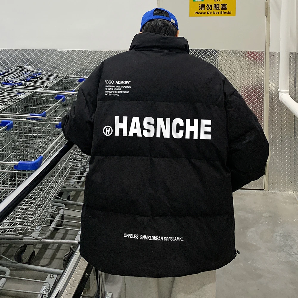 Fashion Men's Retro Style  Autumn Winter New Warm Stand Collar Loose Cotton Jacket Men's Beauty Tidal Print Flower Hoodie Jacket