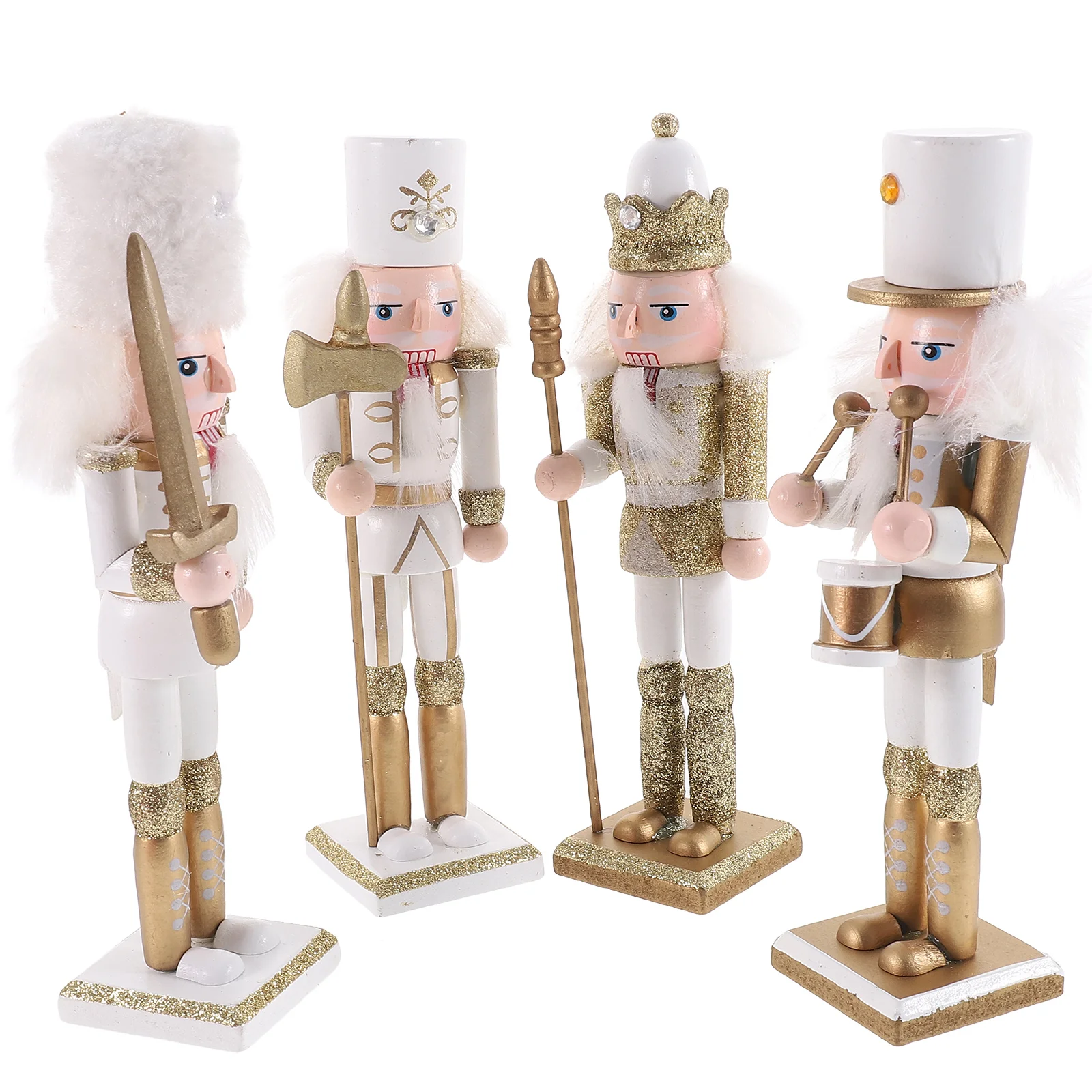 

Gift Xmas Table Ornament Desktop Wooden Nutcracker Decor Garden Nutcrackers Craft Decoration