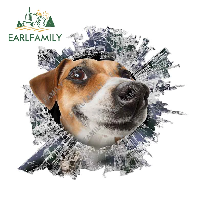 EARLFAMILY 13 см x 11 9 для Джека Расселла терьера Виниловая наклейка мотоцикла лобового