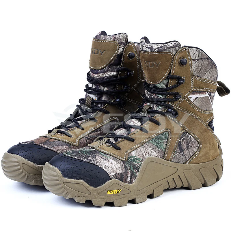 

Men's ESDY Outdoor Military Tactical Boots Waterproof Wear-resistant Climbing Shoes Trekking Training Combat Hunting Army Boots