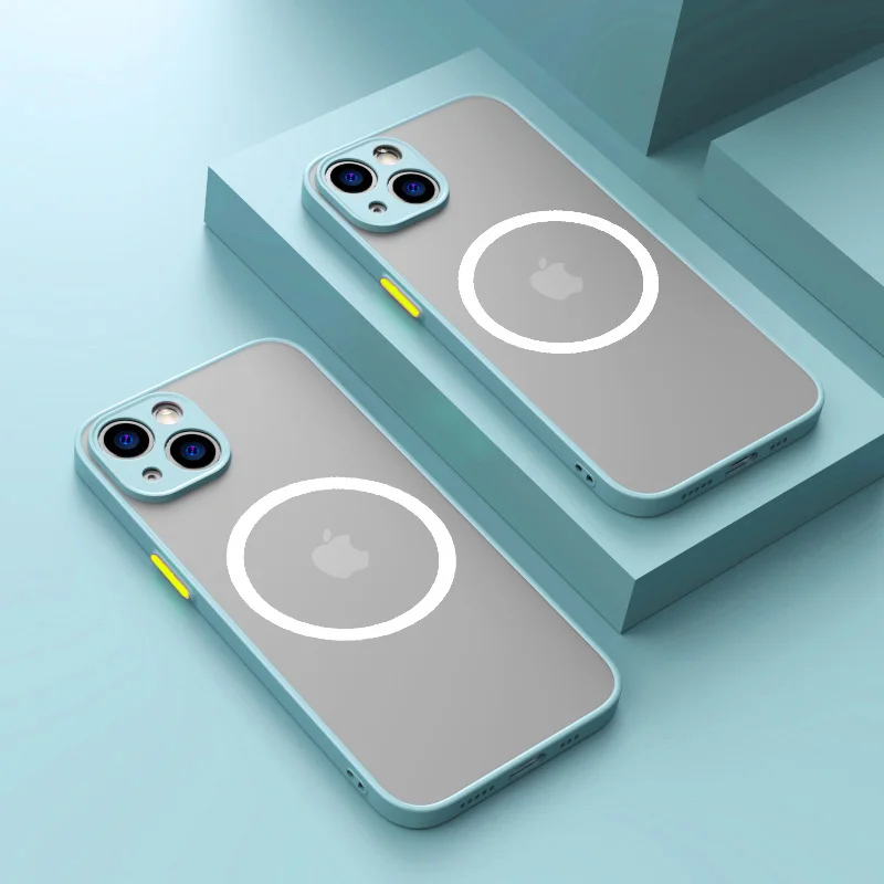 Фото Роскошный Магнитный чехол для телефона Magsafe с беспроводной зарядкой для IPhone 13 14 12 11 Pro Max Mini X XR XS 14Plus, противоударный бронированный чехол №3