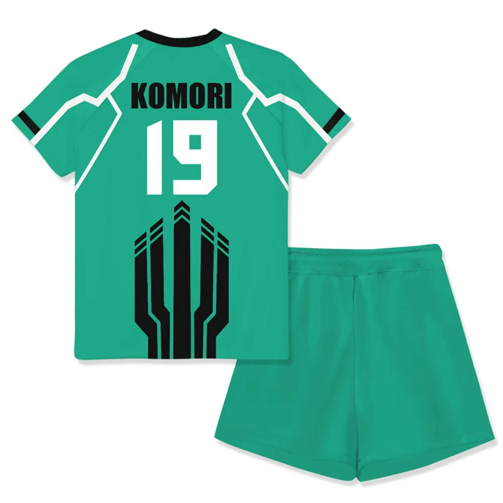 Костюм для косплея Haikyuu Komori Motoya команда A N0 19 футболка шорты униформа спортивная