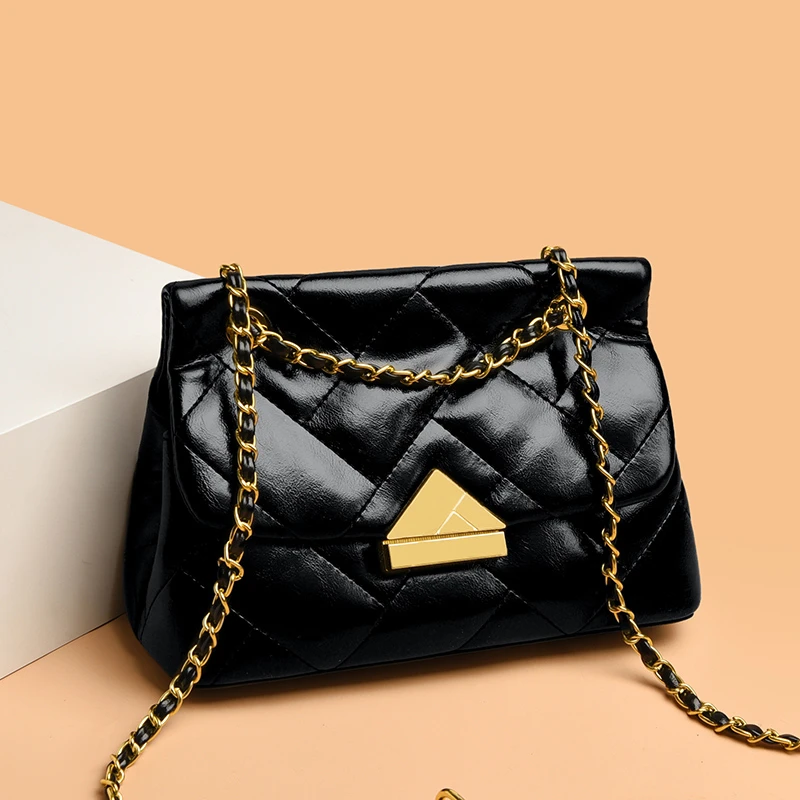 

Women's Luxury Leather Classic Diamond Pattern Shoulder Bags Fashion Solid Underarm Bags Versatile Crossbody Messenger Tote Bags