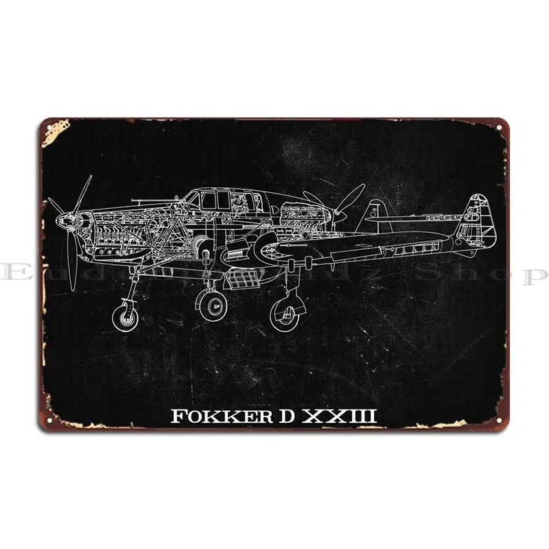 

Fokker D Xxiii Metal Signs Cinema Garage Print Garage Decoration Poster Tin Sign Poster