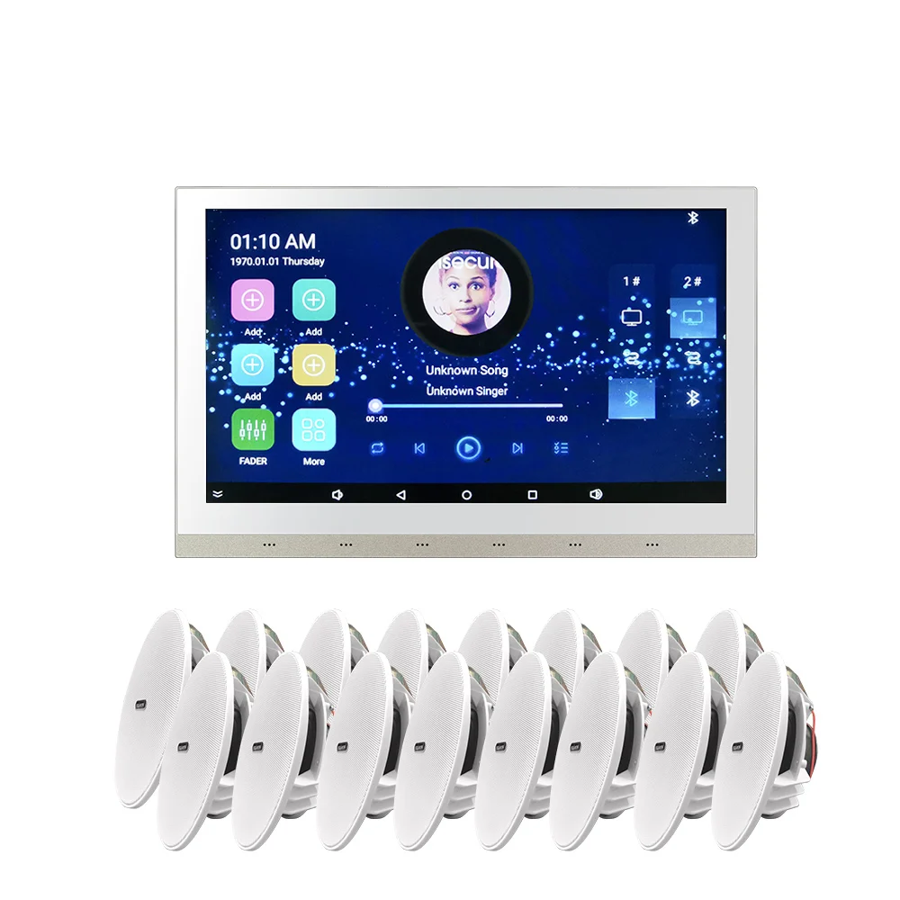 

In-Wall Audio Control Receiver with Built-In Amplifier WiFi Multi Room Control