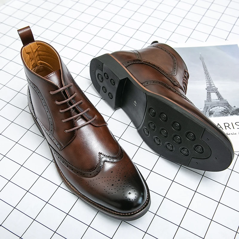 

Men's casual shoes Brock Oxford Vintage pointed men's official shoes spring and autumn 2023 new business classic men's shoes