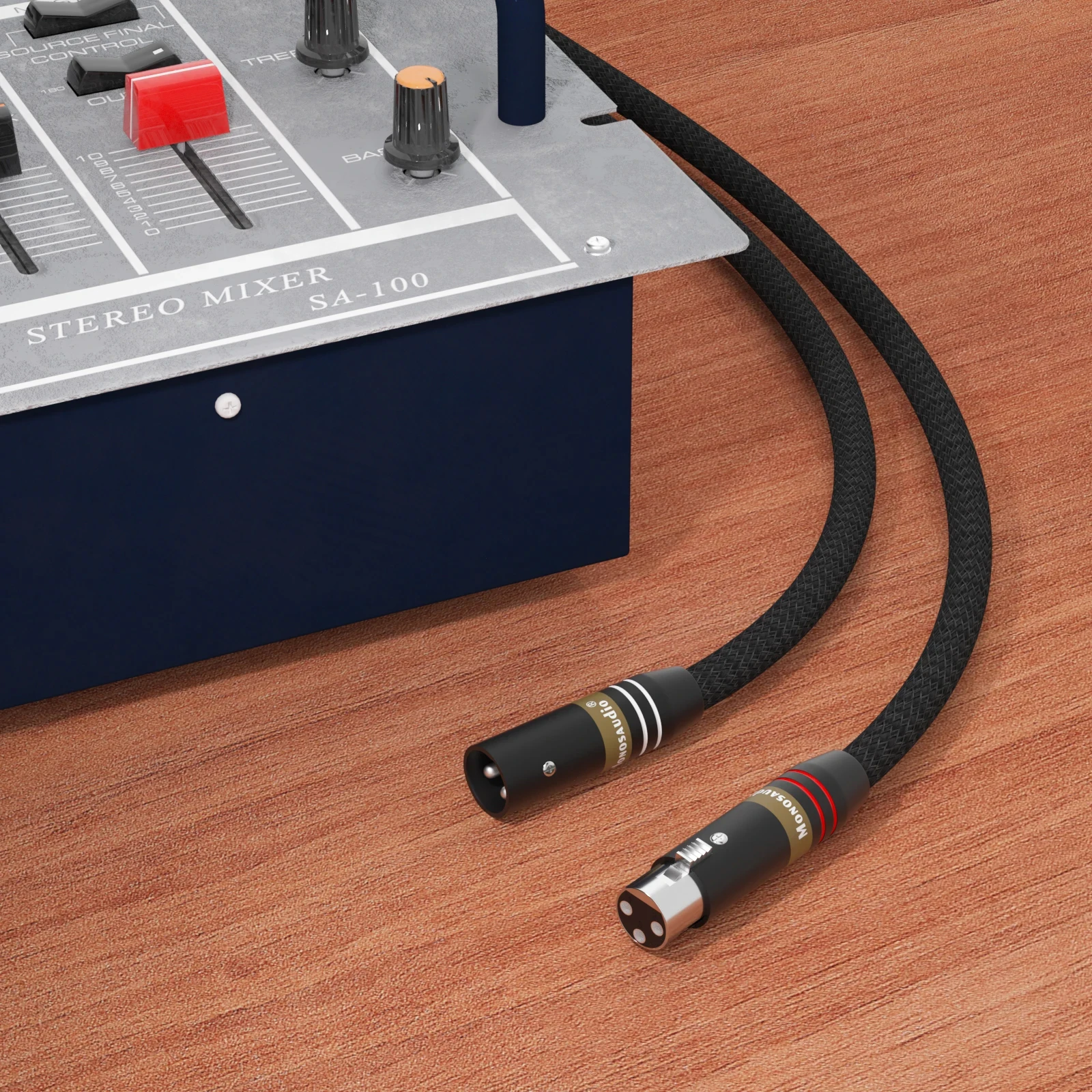 Соединительный кабель Monosaudio A202X2G 4N посеребренный OFC медный XLR с позолоченным