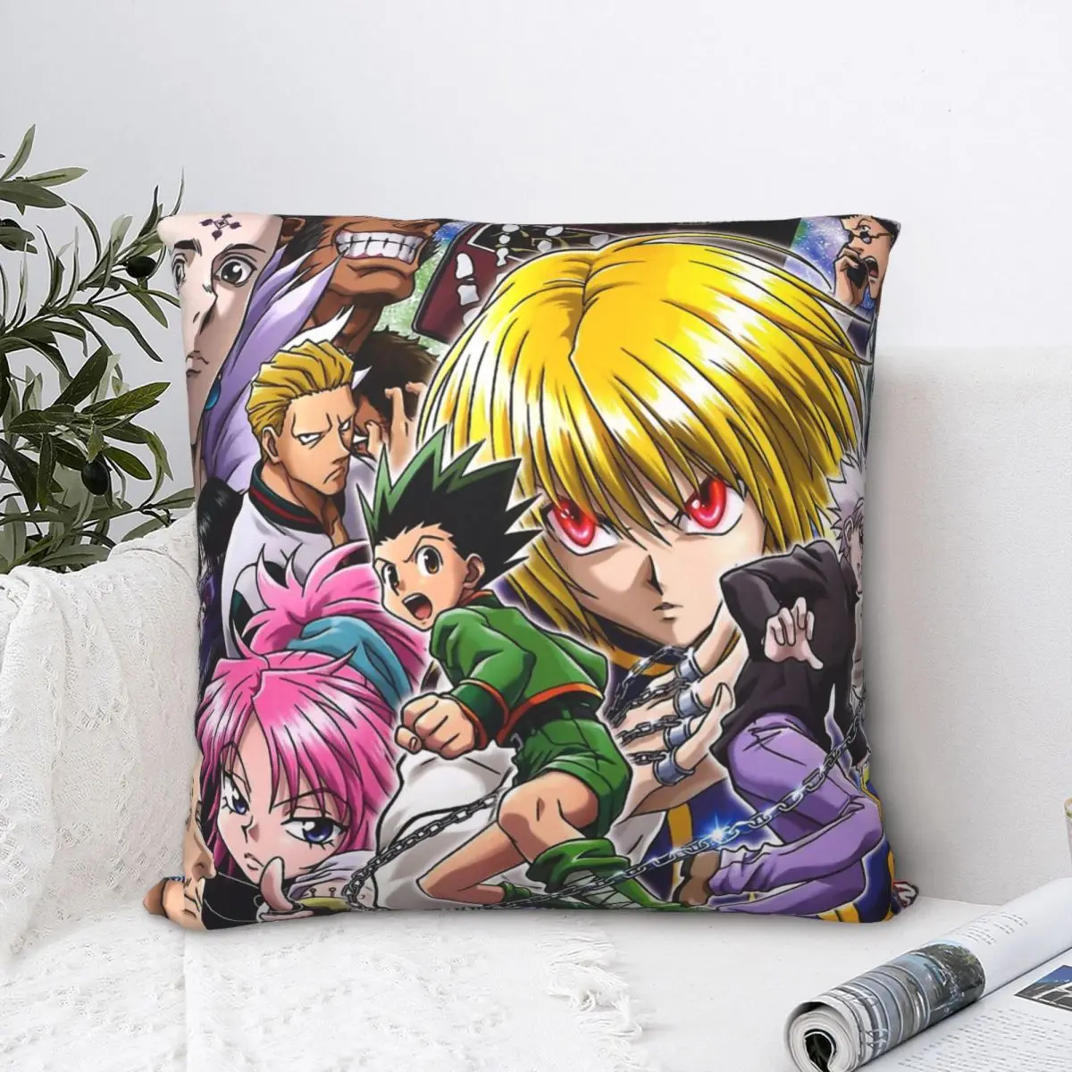 

HunterXHunter The Hanter All Characters Cojines Throw Pillow Case Cushion Covers Home Sofa Chair Decorative Backpack