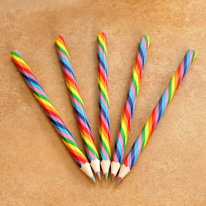 4 шт./компл. разноцветные карандаши деревянные цветные для рисования милые