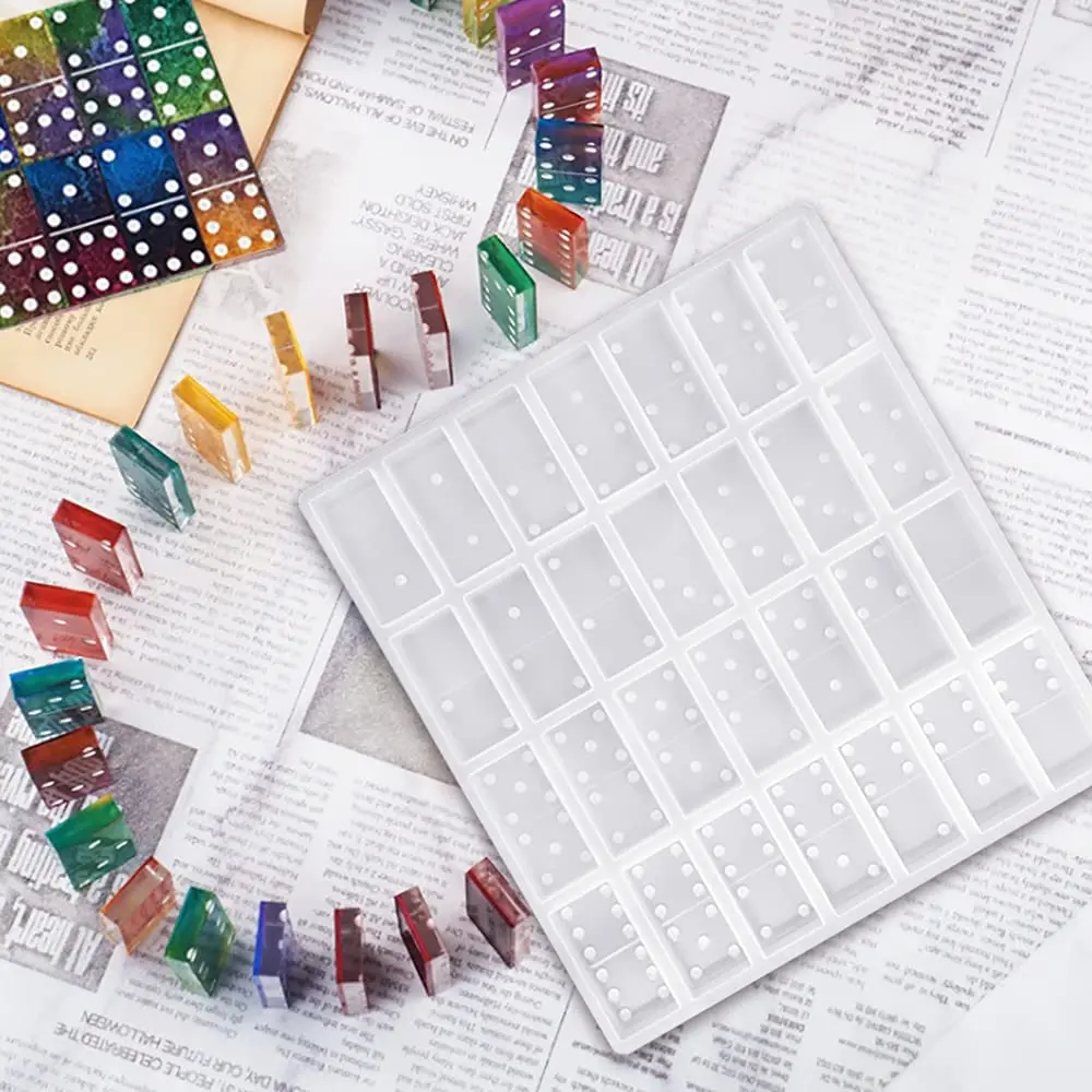 Силиконовая форма домино для хранения из смолы и эпоксидной формы