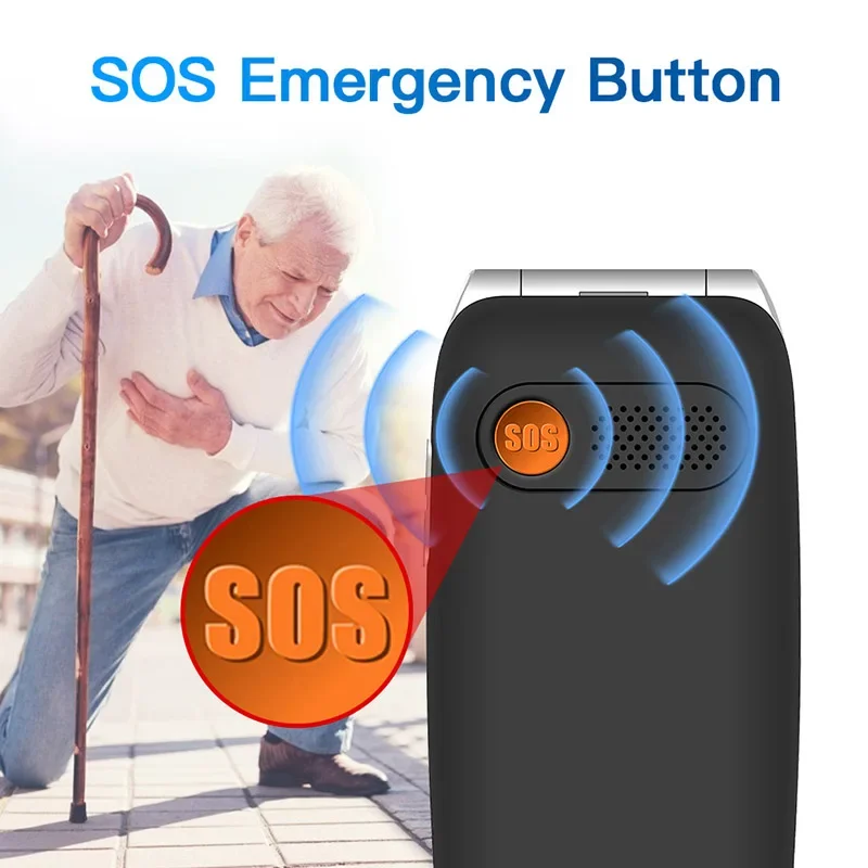 Мобильный телефон-раскладушка V202T с большой кнопкой 4G