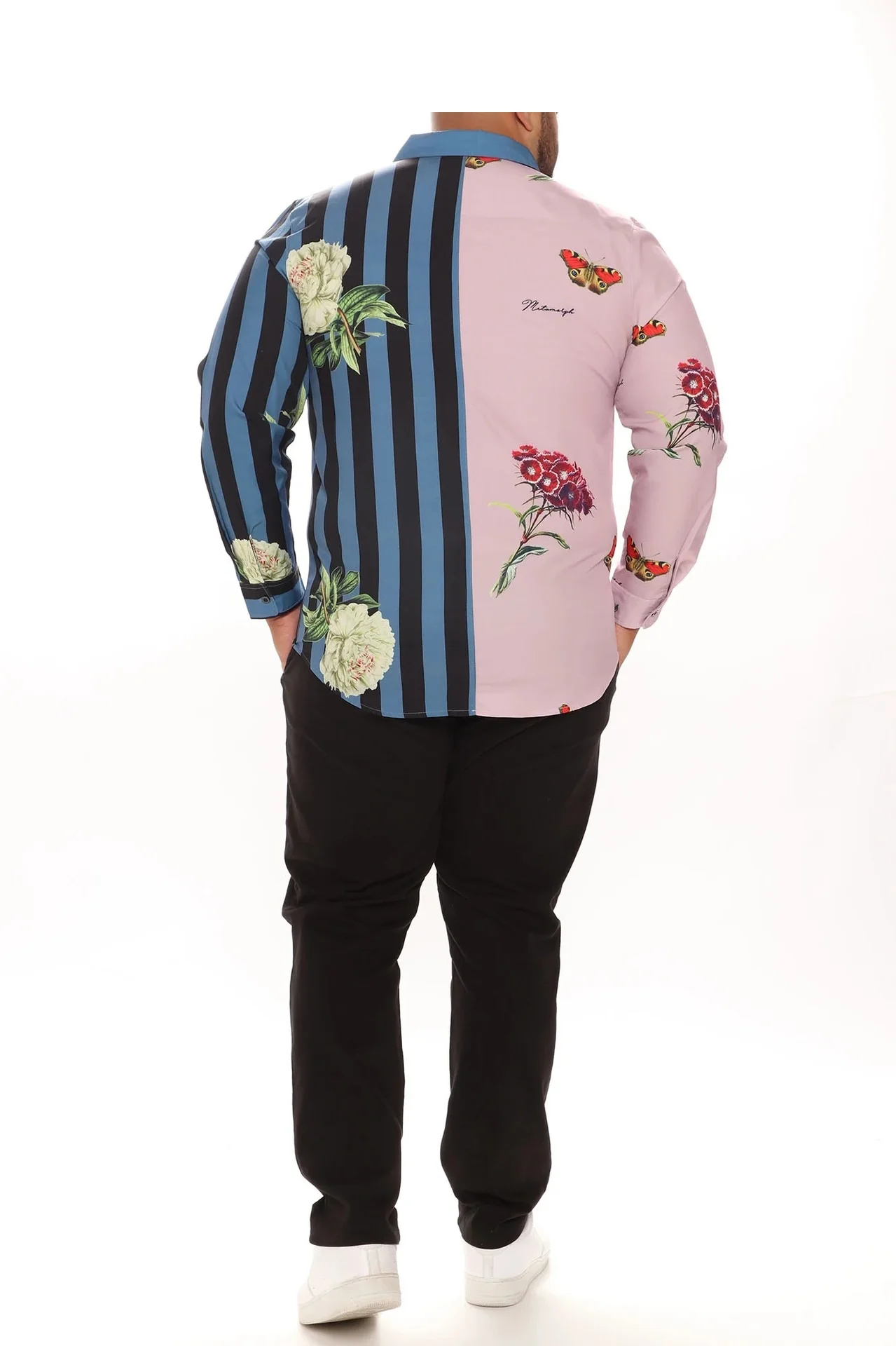 2022 flower graphic 3D printed men's shirt long sleeve Hawaii social luxury button cardigan lapel shirt men's oversized shirt