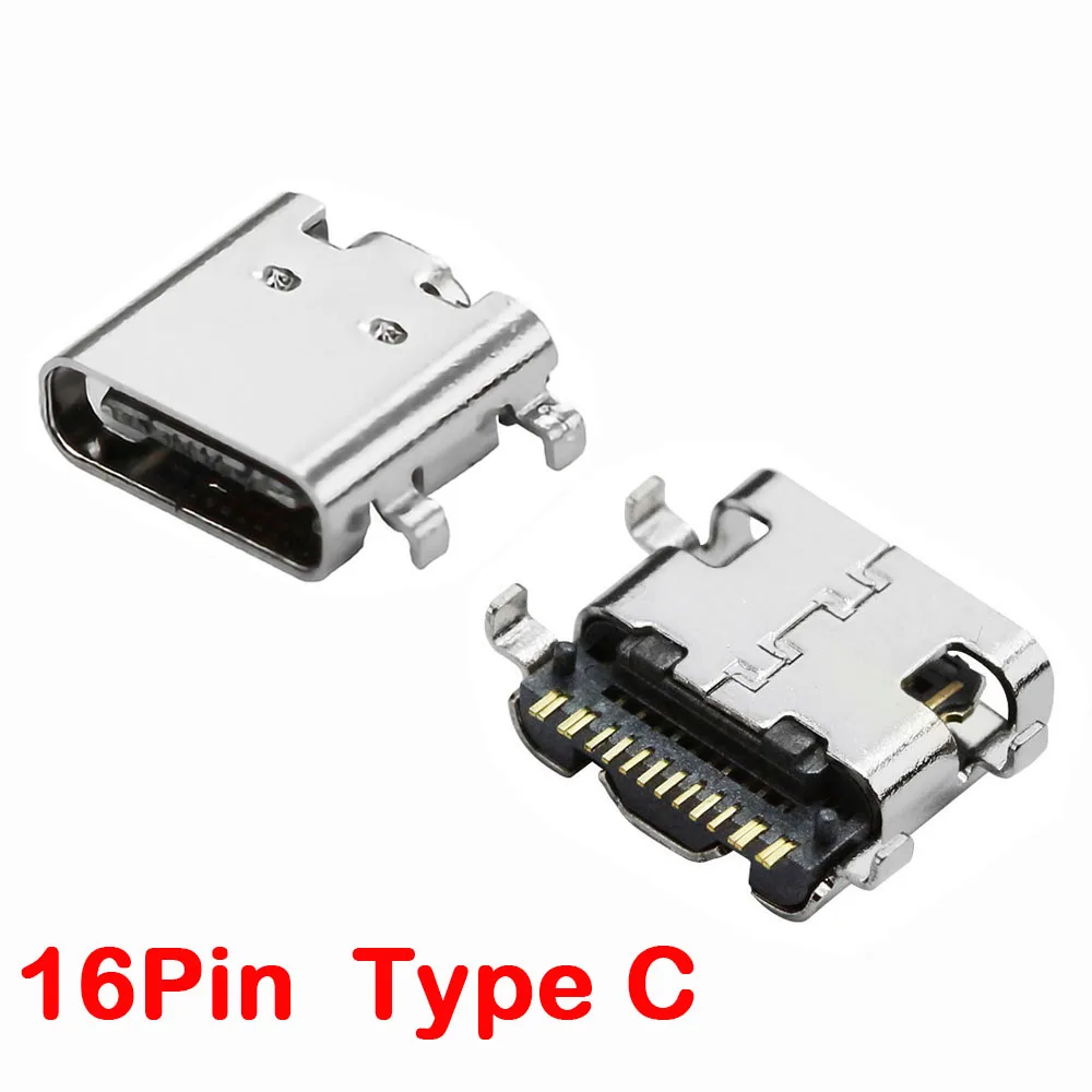 

50 шт., Разъемы USB 3,1, 16 контактов, Type-C DIP Micro USB