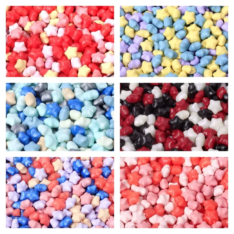 

500g Five-pointed Star Mixed Color Lacquer Wax Particles DIY Greeting Card Hand Account Gift Sealing Material