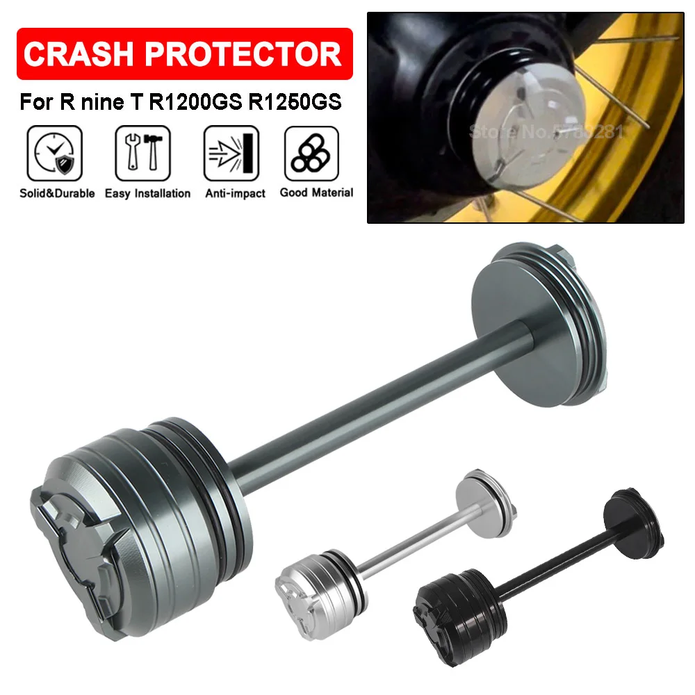 

For BMW R nine T R9T Scrambler R1200GS R1250GS ADV 2013-2020 Rear Wheel Axle Fork Crash Protector Slider Spindle Hub Protection