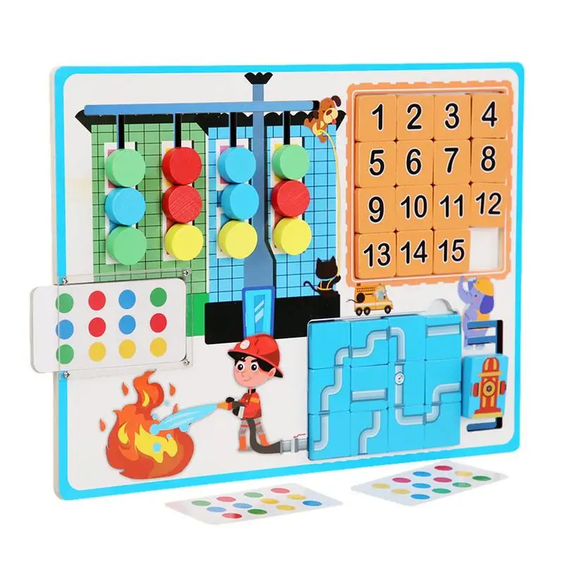 

Number Slide Puzzle Firemen Put Out Fire Brain Teasers Travel STEM Toy To Boost Intelligence And Early Education Fun For Boys