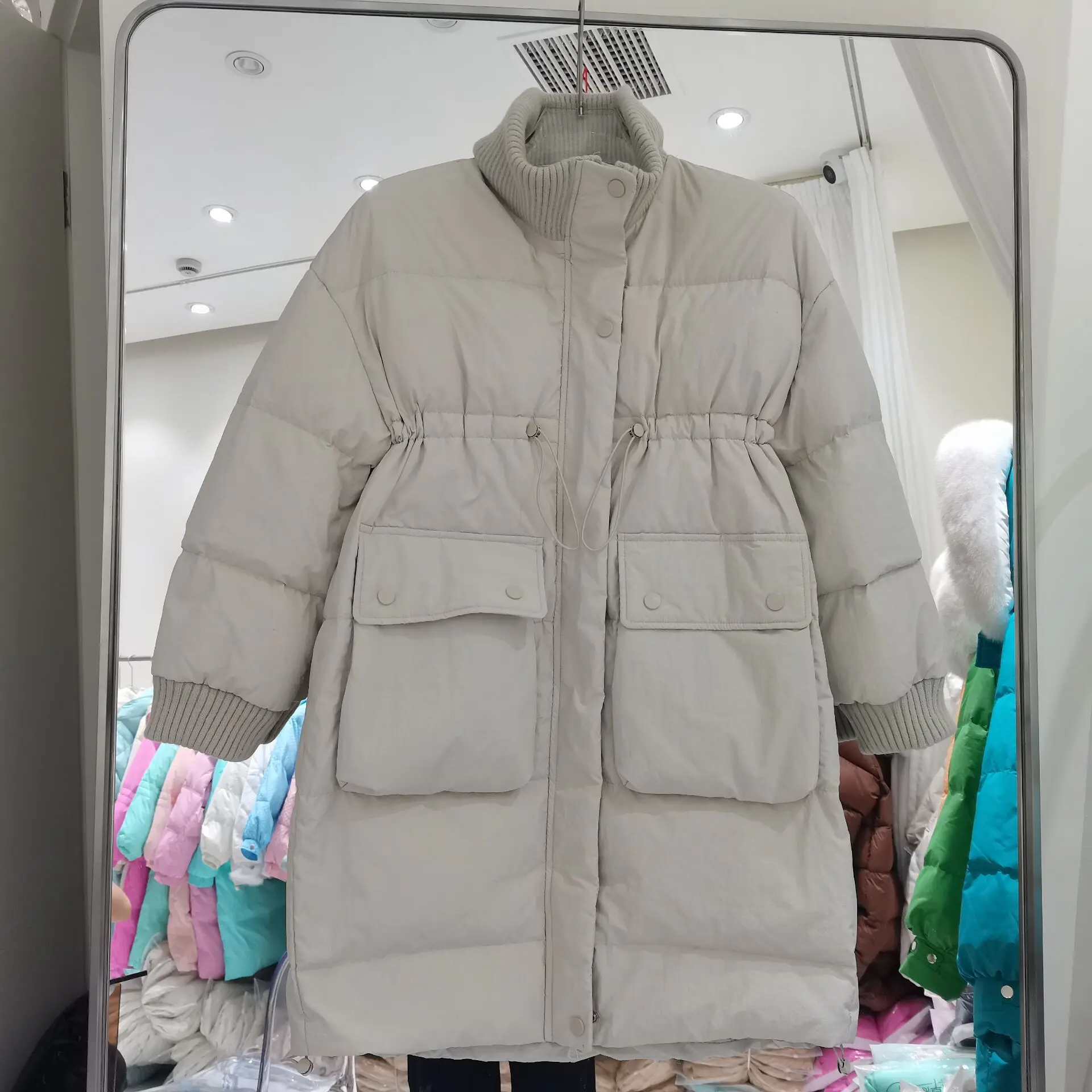 New Women Long Down Jacket Casual Style Autumn Winter Coats And Parkas Female Outwear