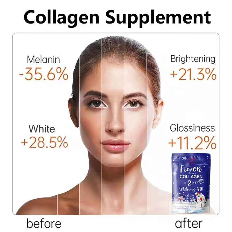 1Pc Frozen Collagen Peptide 2in1 Capsule Help Repair Reduce Wrinkles Eliminates Acne Craters with Continuous Taking