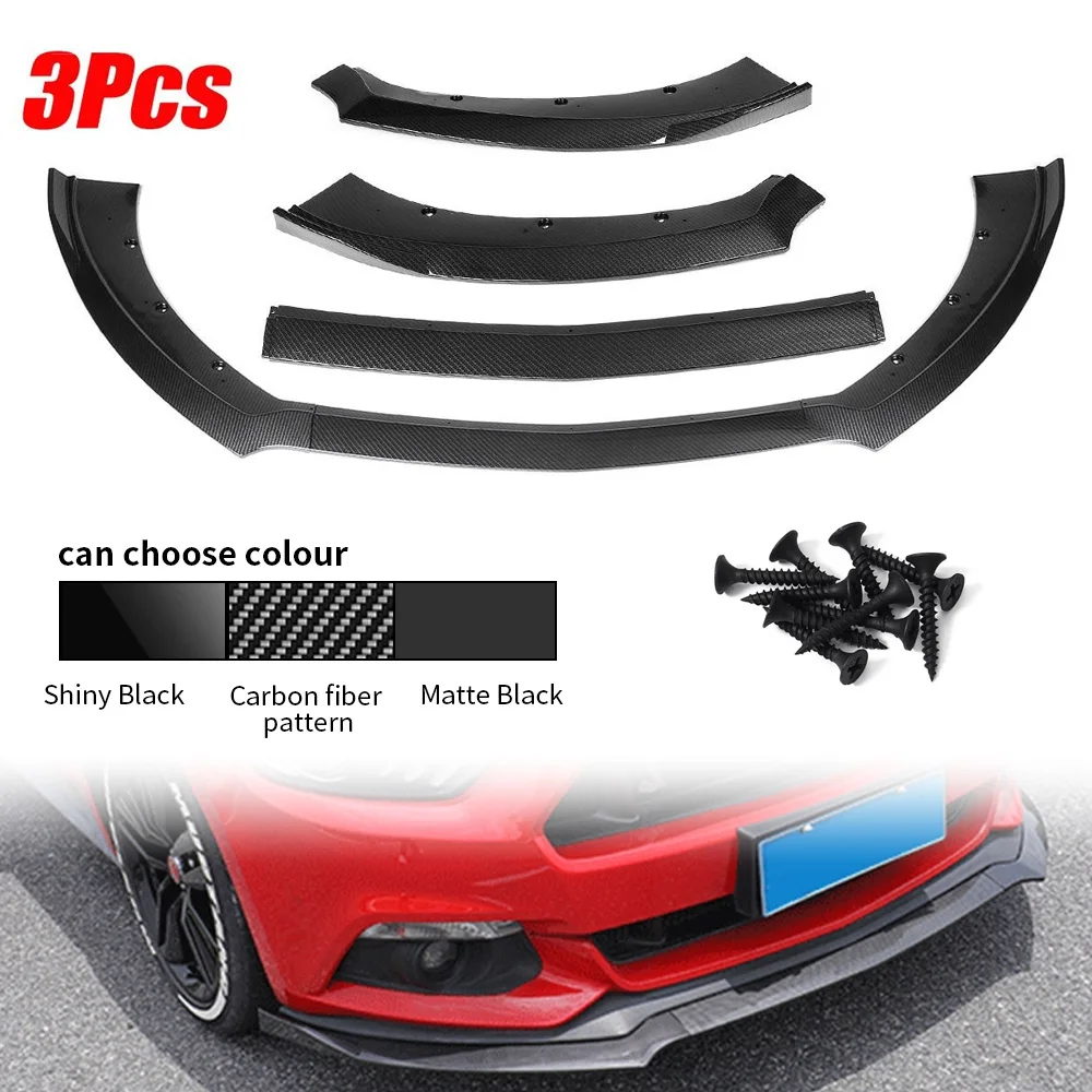 

Передний бампер, спойлер для Ford Mustang 2015 2016 2017 PP, матовый черный глянцевый, не для Shelby GT350