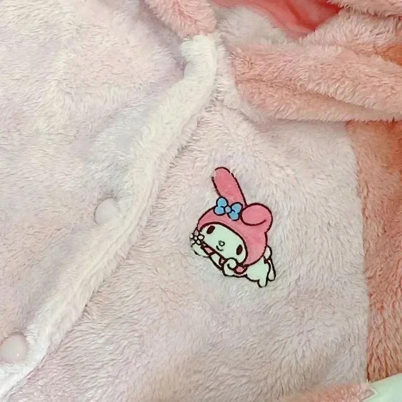 Kawaii Hello Kitty Cinnamoroll Kuromi My melody Pochacco новая женская зимняя ночная рубашка милая