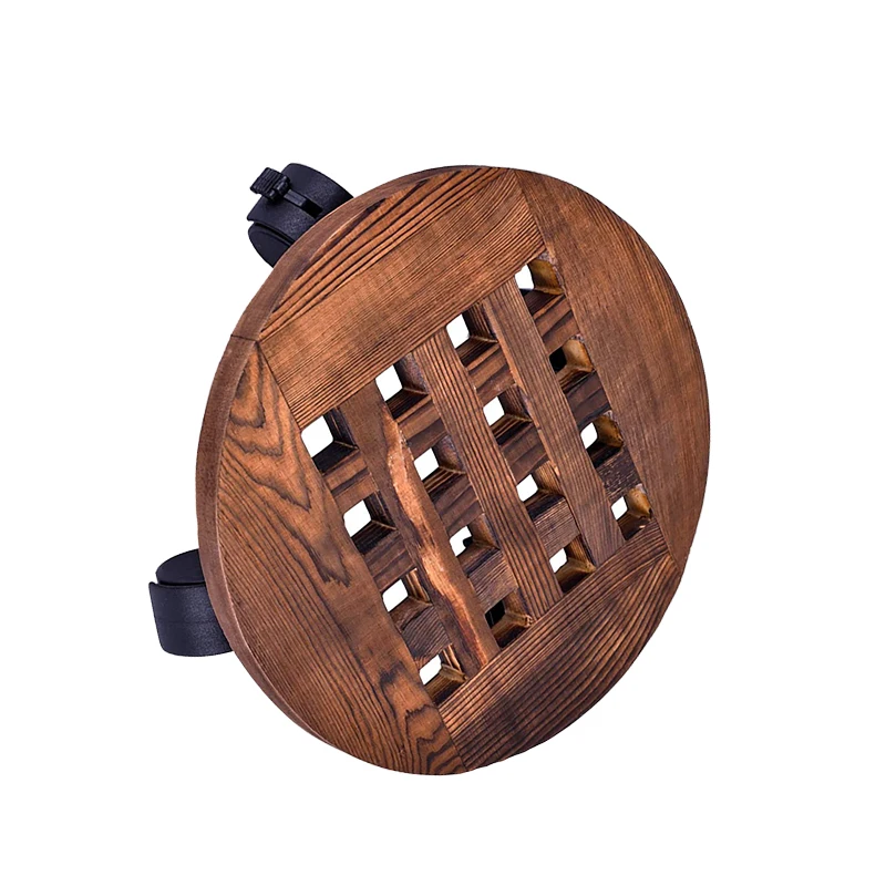 Деревянный цветочный горшок съемный поднос держатель для растений колесико