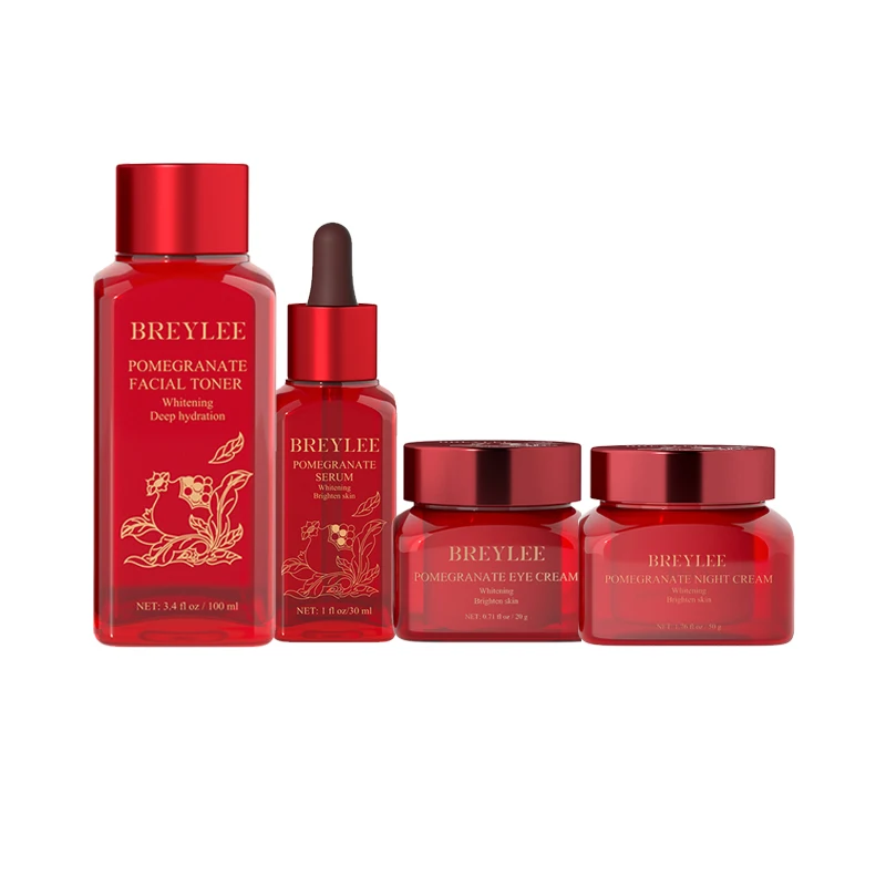 

BREYLEE PomegranateAnti-Aging 4PCS Skin Care Set ShrinksPores Anti-Aging Diminishes Fine Lines Helps Skin Glow Korean Skin Care