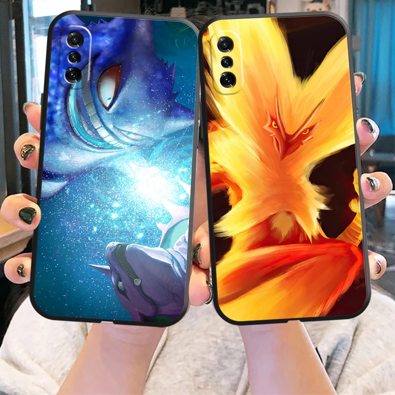 

Japan Anime Pokémon Phone Case For Xiaomi Note 10 Pro Lite 10S 10 Pro Lite Protective Liquid Silicon Silicone Cover