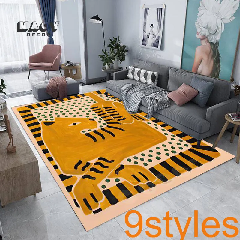 

Tiger Animal Carpet Ancient Egypt Abstract Mat Living Room Area Rugs Bath Bedroom Non-Slip Home Decoration Washable Floor Mats