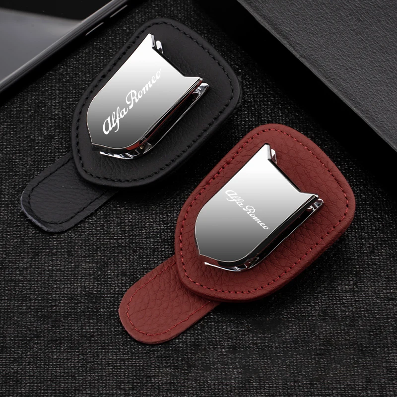 

car sunglasses holder eyeglass case car card holder glasses clip box For alfa romeo giulietta mito giulia 159 147 accessories