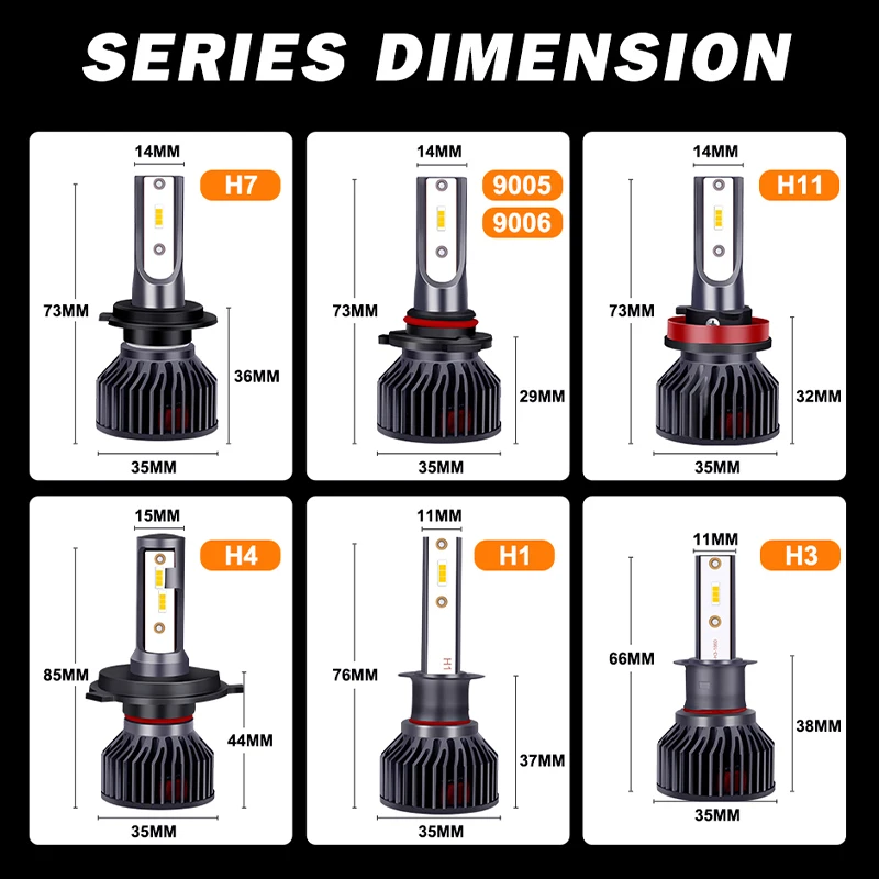 Лампа для автомобильных фар Dualvision H7 светодиодный Canbus H1 H11 H8 H9 HB4 HB3 9005 9006