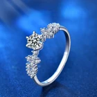Женское кольцо из серебра 0,5 пробы с муассанитом карат