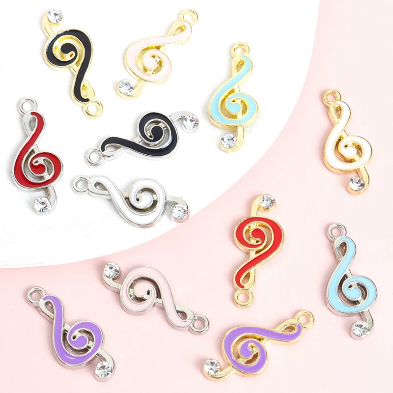 Подвески в виде музыкальных нот 10 шт