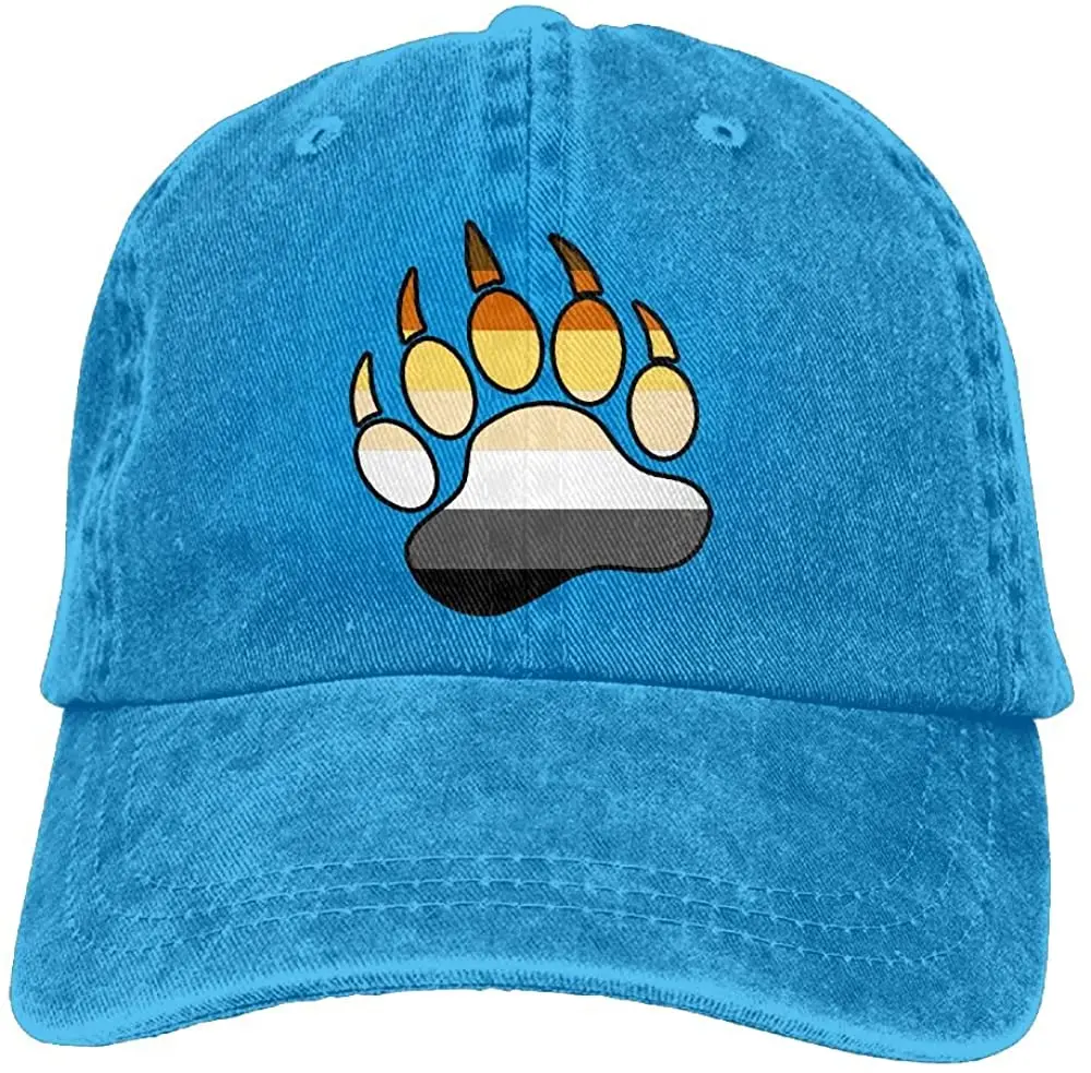 

Lgbt Bear Pride Paw Unisex Denim Bucket Hat Novelty Visor Caps