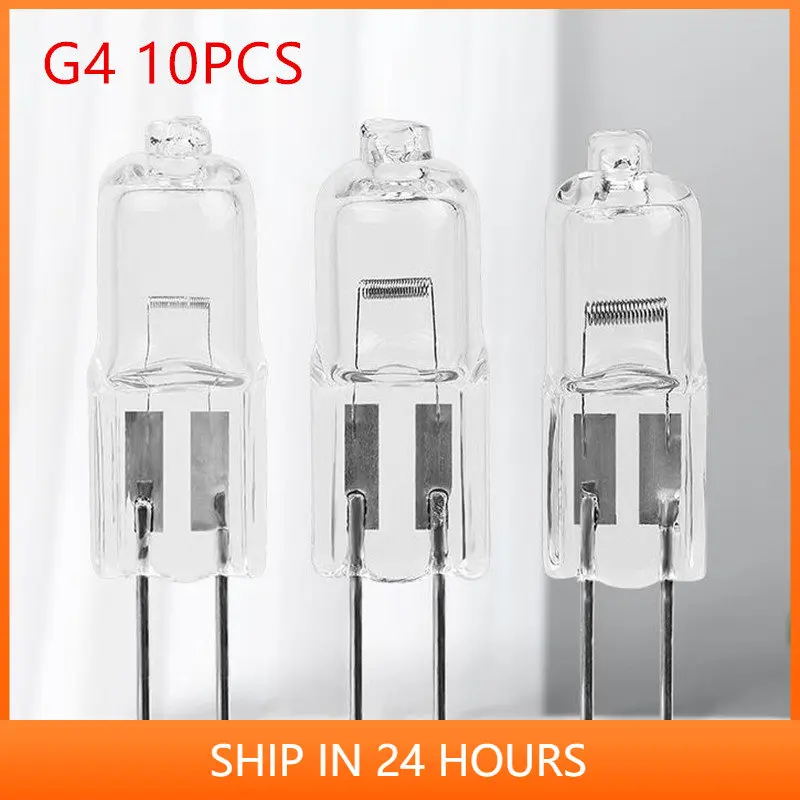 10PCS 12V 5W 10W 20W 35W 50W G4 Light Bulbs Inserted Beads Crystal Lamp Halogen Lamps Indoor Lighting Bulbs Wholesale 20